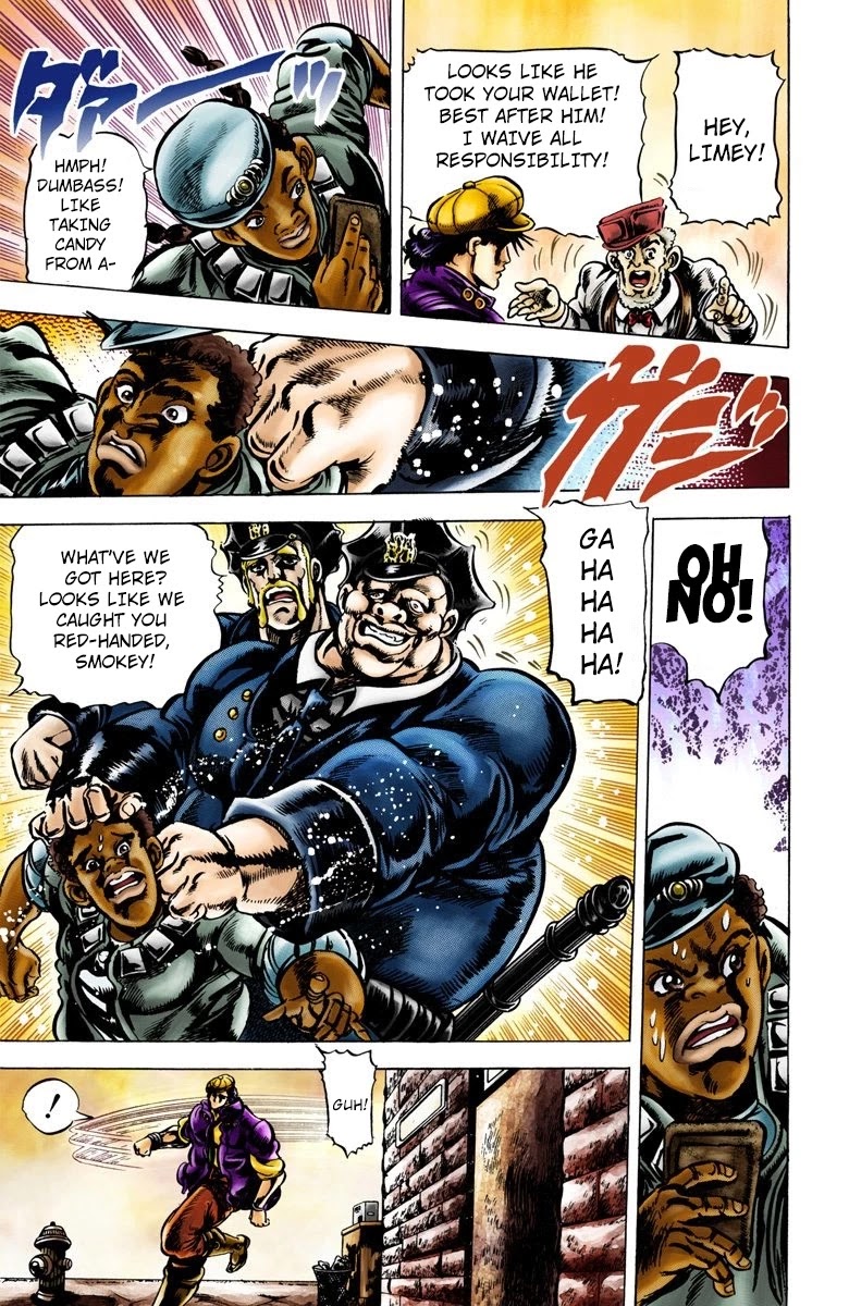JoJo's Bizarre Adventure Part 2 - Battle Tendency (Official Colored) chapter 1 page 7