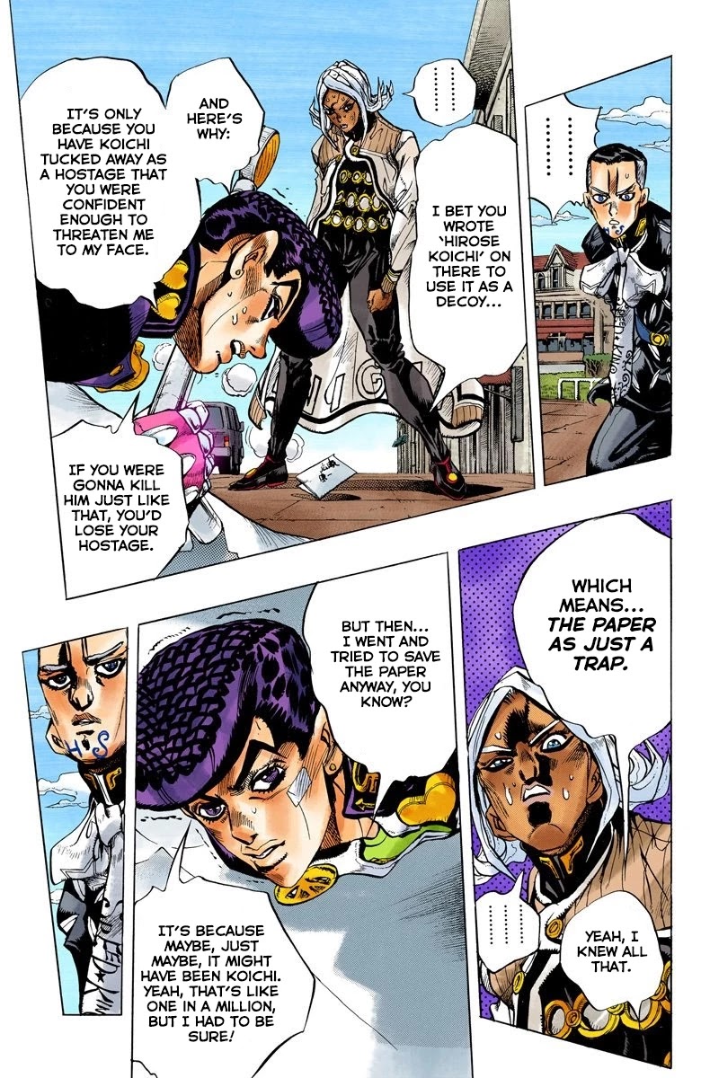 JoJo's Bizarre Adventure Part 4 - Diamond is Unbreakable (Official Colored) chapter 142 page 9