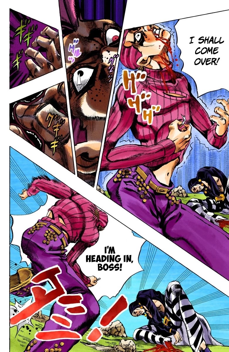 JoJo's Bizarre Adventure Part 5 - Vento Aureo (Official Colored) chapter 107 page 4