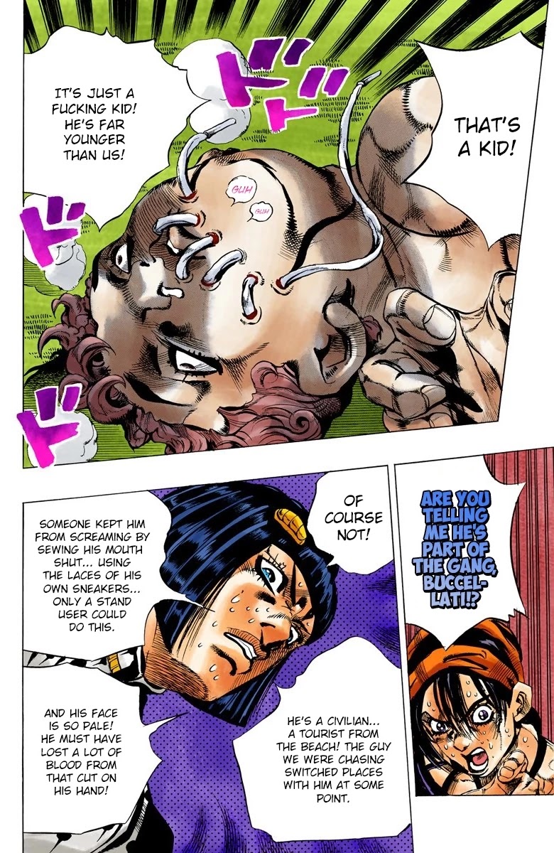 JoJo's Bizarre Adventure Part 5 - Vento Aureo (Official Colored) chapter 110 page 17