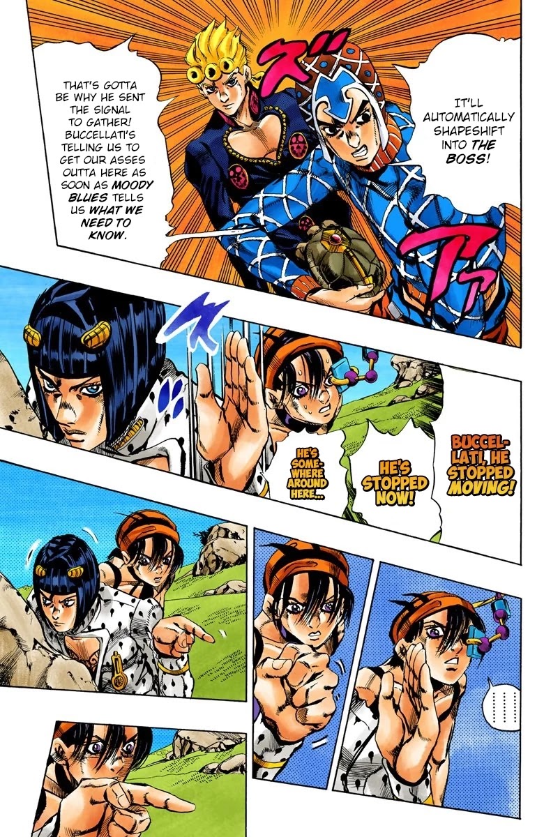 JoJo's Bizarre Adventure Part 5 - Vento Aureo (Official Colored) chapter 110 page 7