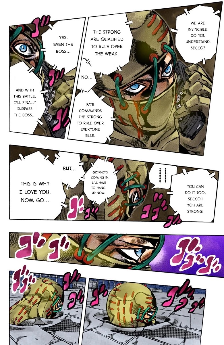 JoJo's Bizarre Adventure Part 5 - Vento Aureo (Official Colored) chapter 124 page 7