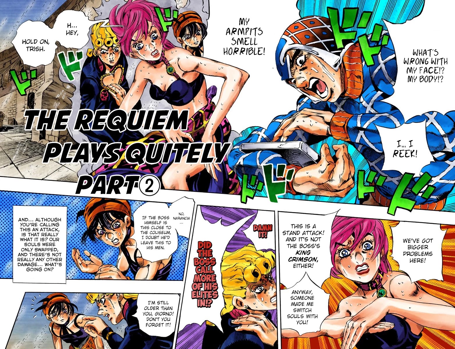 JoJo's Bizarre Adventure Part 5 - Vento Aureo (Official Colored) chapter 134 page 3