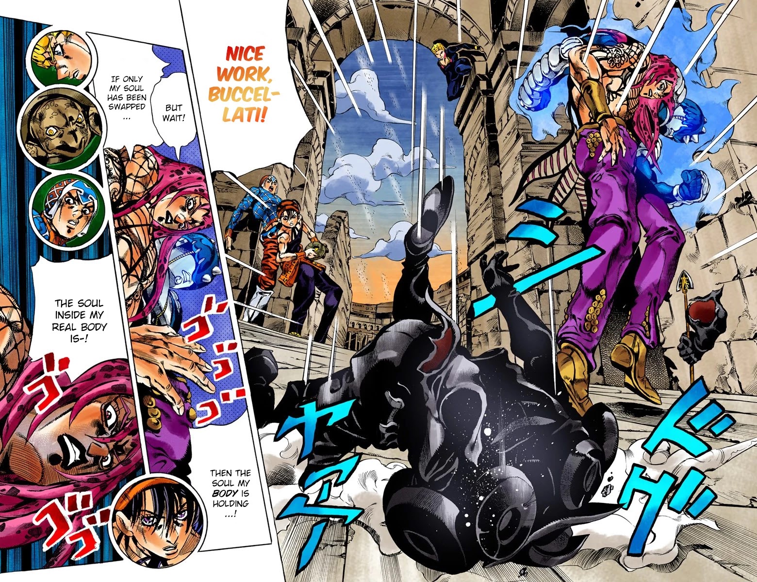 JoJo's Bizarre Adventure Part 5 - Vento Aureo (Official Colored) chapter 136 page 3