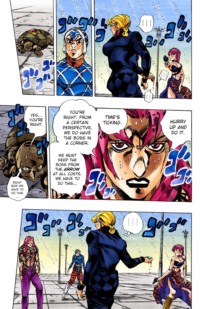 JoJo's Bizarre Adventure Part 5 - Vento Aureo (Official Colored) chapter 142 page 11