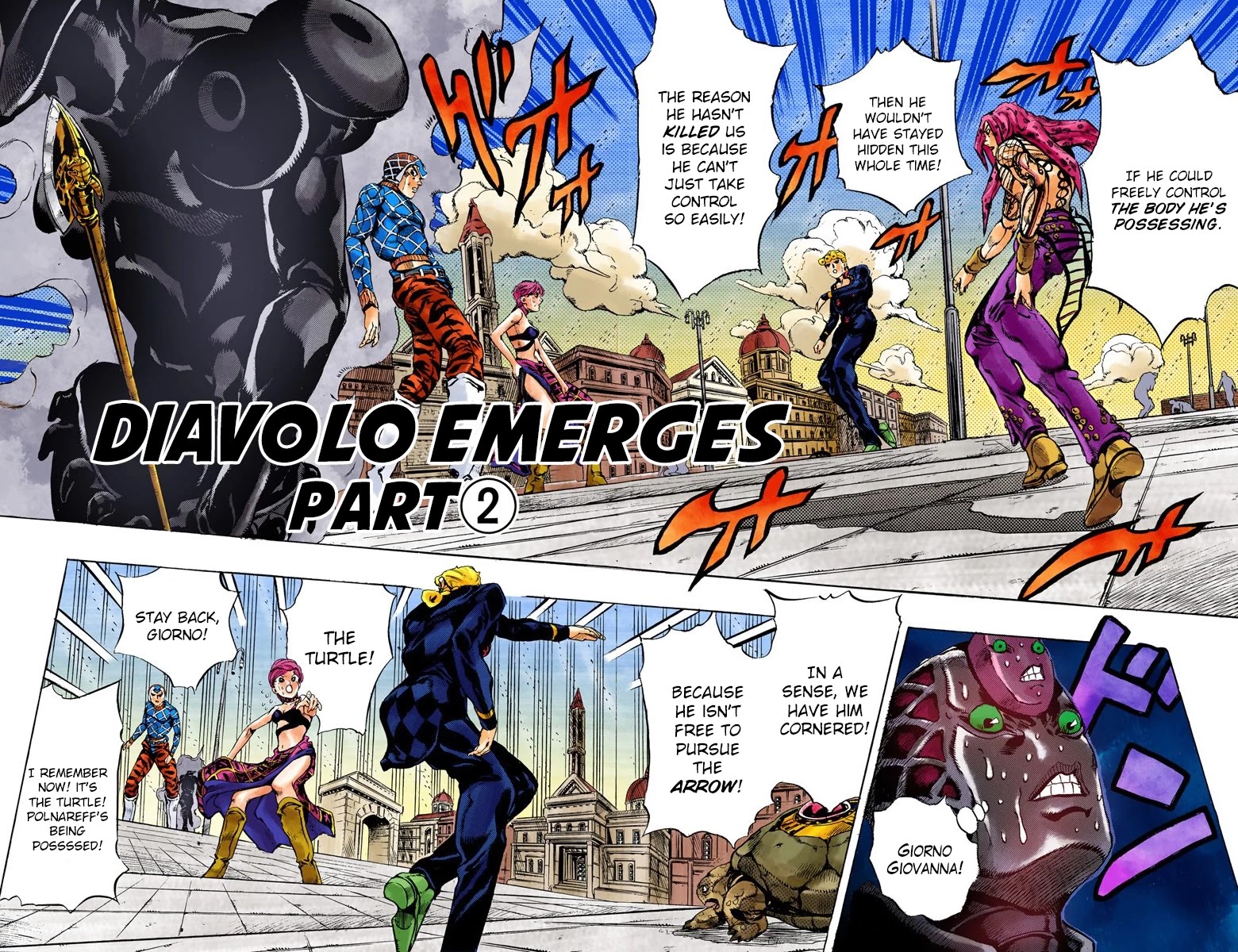 JoJo's Bizarre Adventure Part 5 - Vento Aureo (Official Colored) chapter 142 page 3