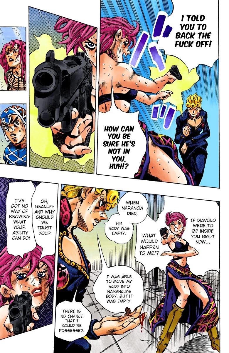 JoJo's Bizarre Adventure Part 5 - Vento Aureo (Official Colored) chapter 142 page 9