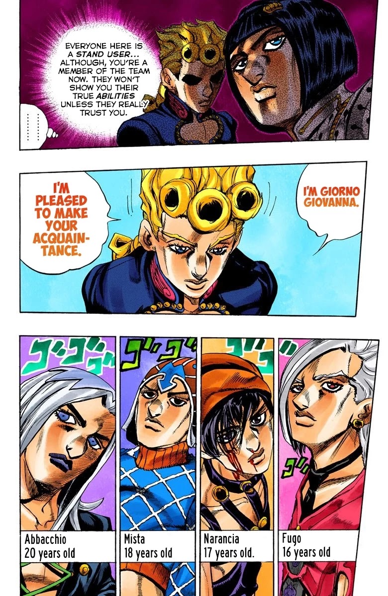 JoJo's Bizarre Adventure Part 5 - Vento Aureo (Official Colored) chapter 17 page 13