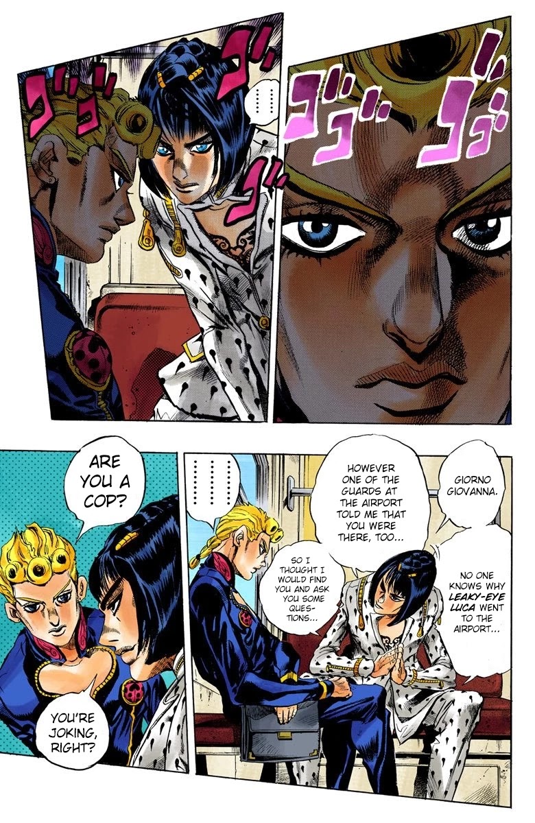 JoJo's Bizarre Adventure Part 5 - Vento Aureo (Official Colored) chapter 4 page 14