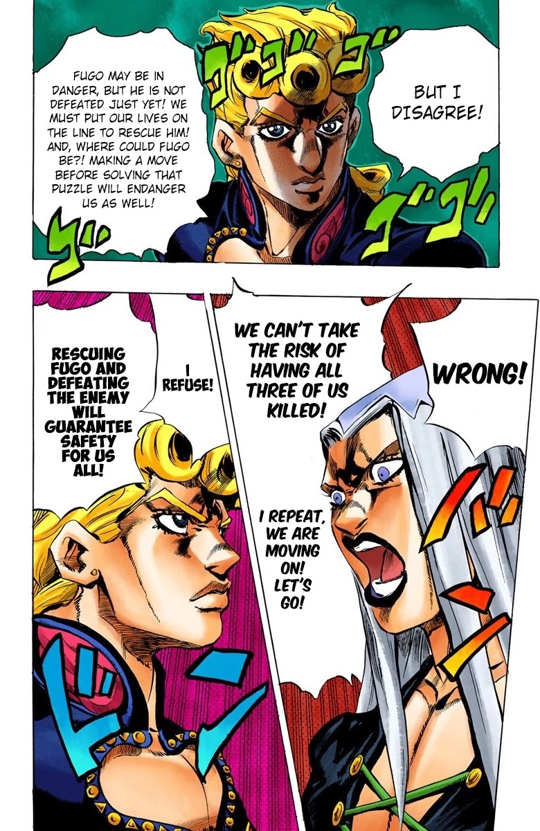 JoJo's Bizarre Adventure Part 5 - Vento Aureo (Official Colored) chapter 42 page 10