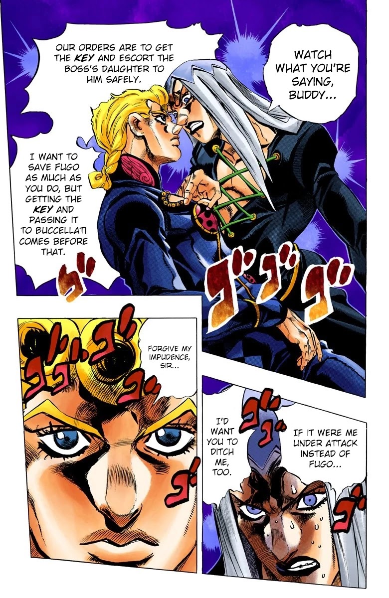 JoJo's Bizarre Adventure Part 5 - Vento Aureo (Official Colored) chapter 42 page 9