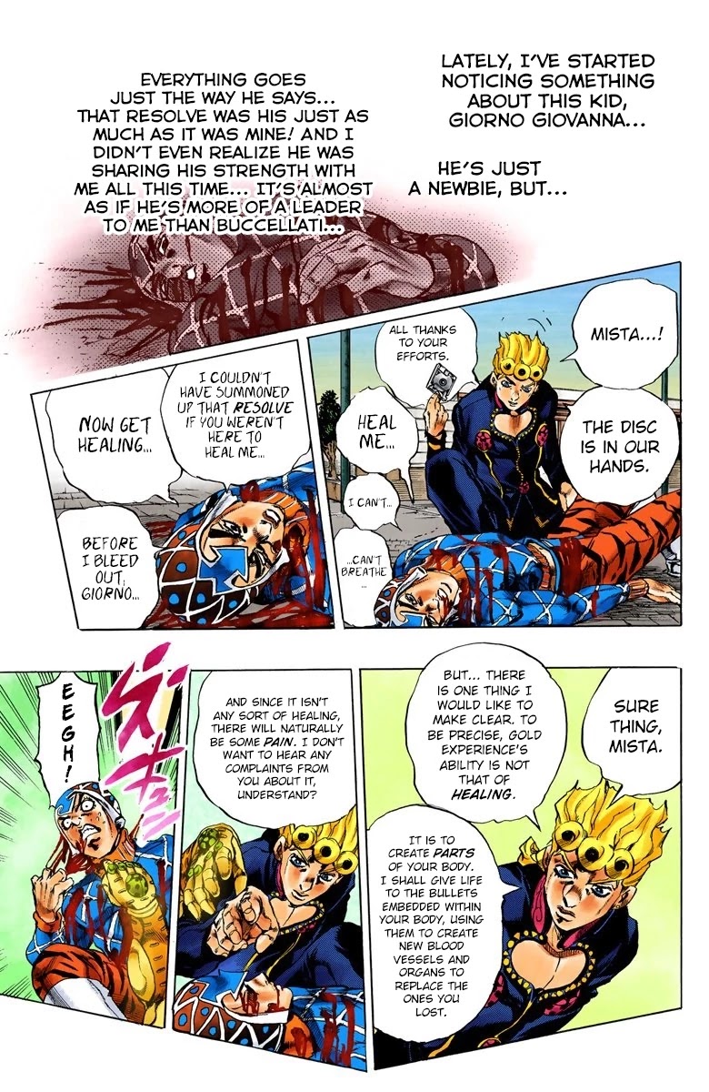 JoJo's Bizarre Adventure Part 5 - Vento Aureo (Official Colored) chapter 76 page 14