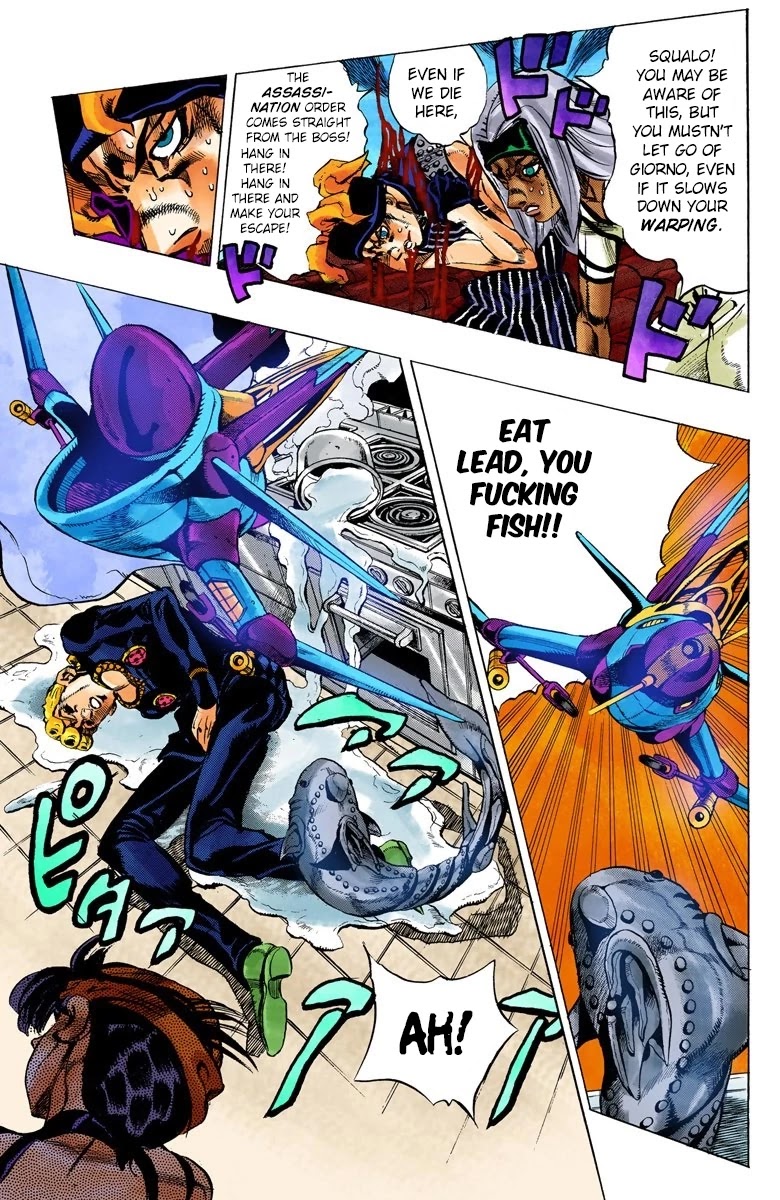 JoJo's Bizarre Adventure Part 5 - Vento Aureo (Official Colored) chapter 90 page 9