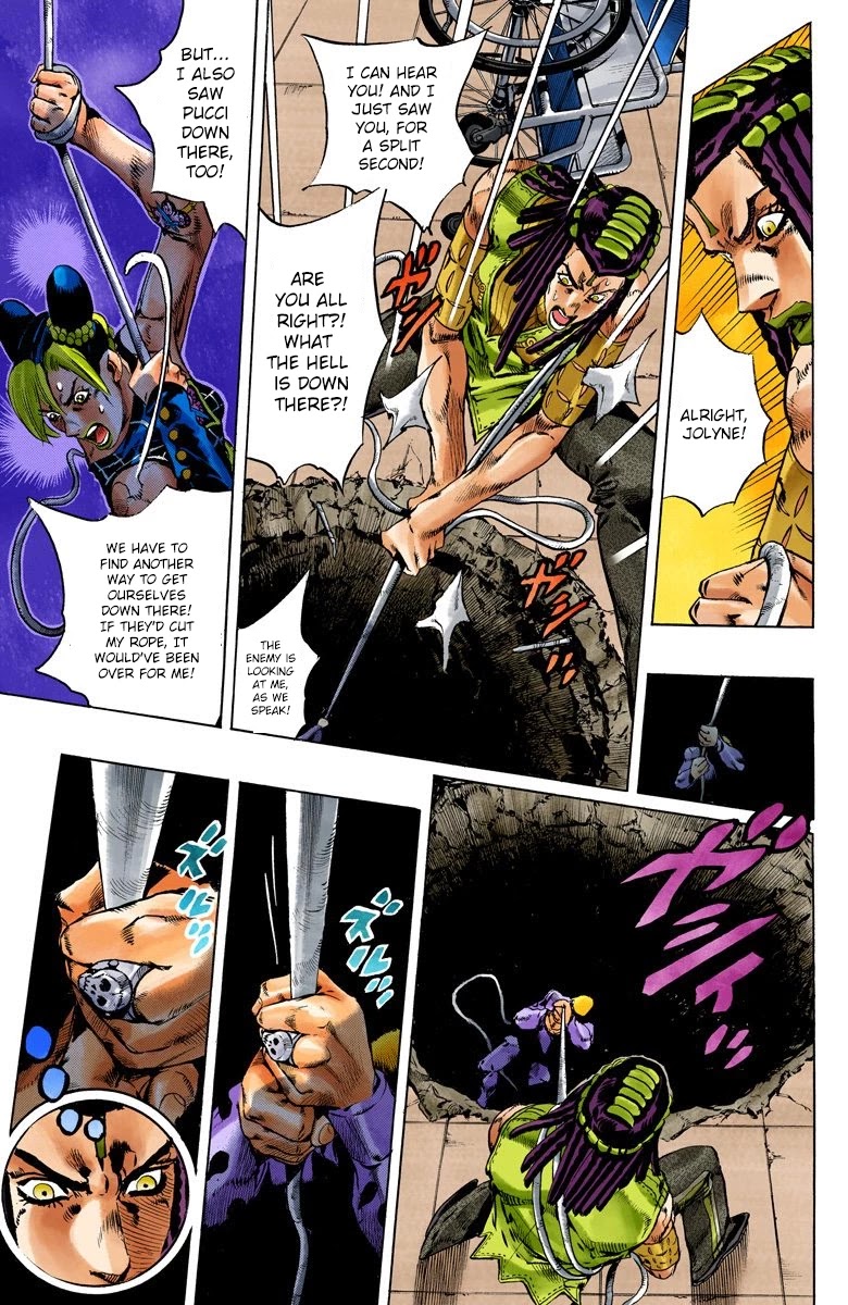 JoJo's Bizarre Adventure Part 6 - Stone Ocean (Official Colored) chapter 120 page 12