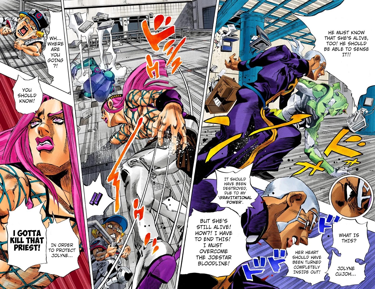 JoJo's Bizarre Adventure Part 6 - Stone Ocean (Official Colored) chapter 144 page 17