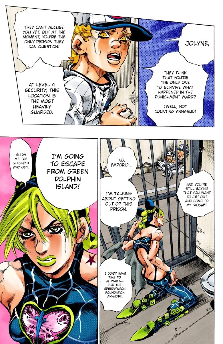 JoJo's Bizarre Adventure Part 6 - Stone Ocean (Official Colored) chapter 96 page 12