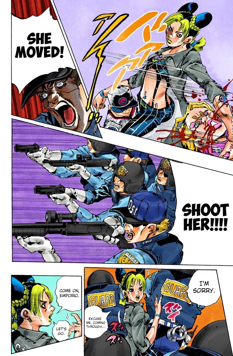 JoJo's Bizarre Adventure Part 6 - Stone Ocean (Official Colored) chapter 102 page 13