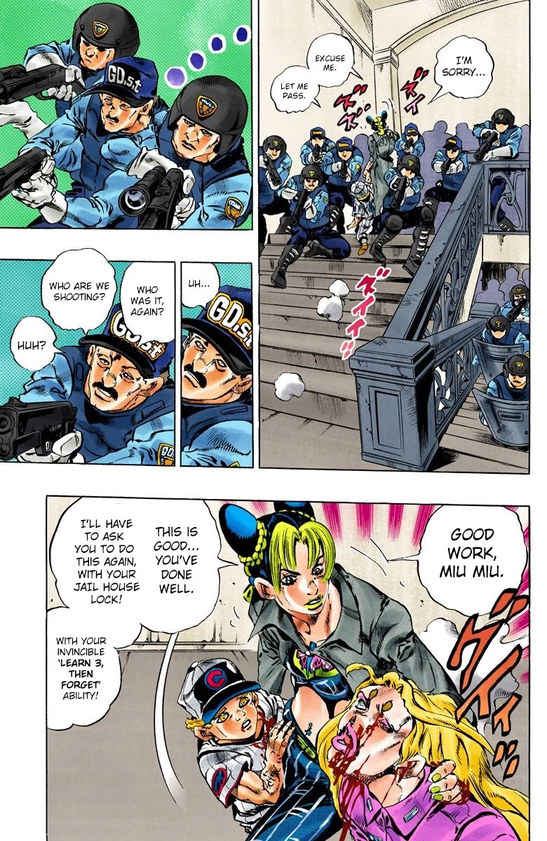 JoJo's Bizarre Adventure Part 6 - Stone Ocean (Official Colored) chapter 102 page 14