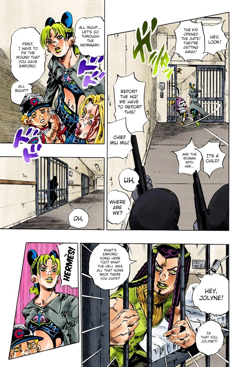 JoJo's Bizarre Adventure Part 6 - Stone Ocean (Official Colored) chapter 102 page 16