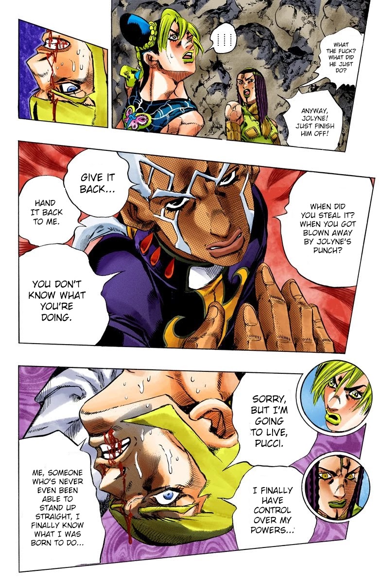 JoJo's Bizarre Adventure Part 6 - Stone Ocean (Official Colored) chapter 124 page 12