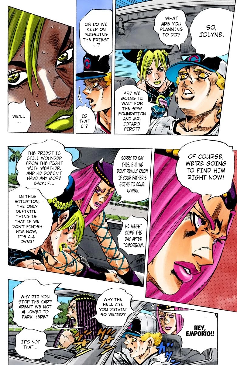 JoJo's Bizarre Adventure Part 6 - Stone Ocean (Official Colored) chapter 139 page 4