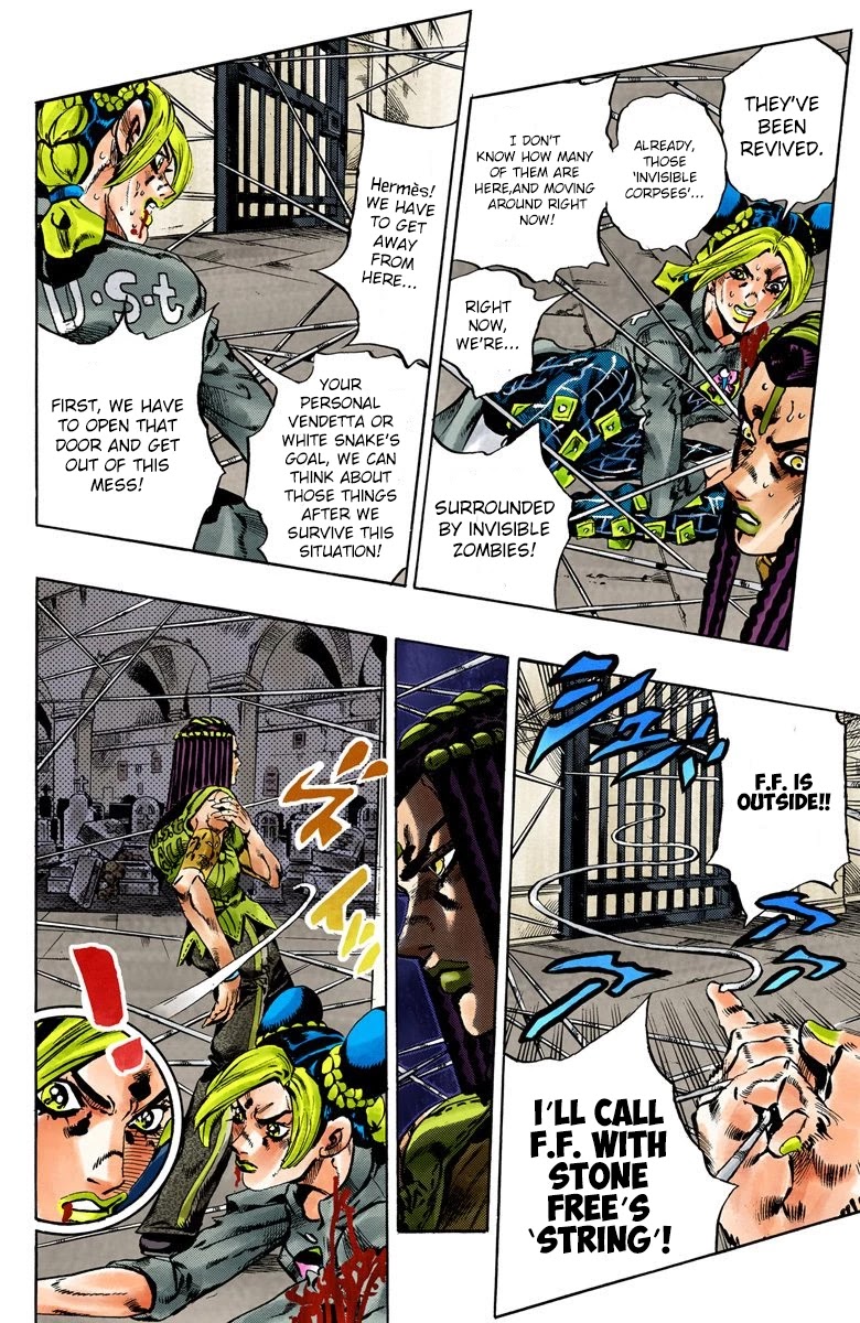 JoJo's Bizarre Adventure Part 6 - Stone Ocean (Official Colored) chapter 56 page 12