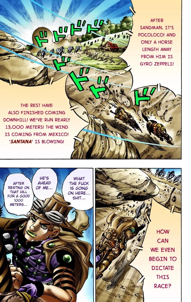 JoJo's Bizarre Adventure Part 7 - Steel Ball Run (Official Colored) chapter 10 page 11