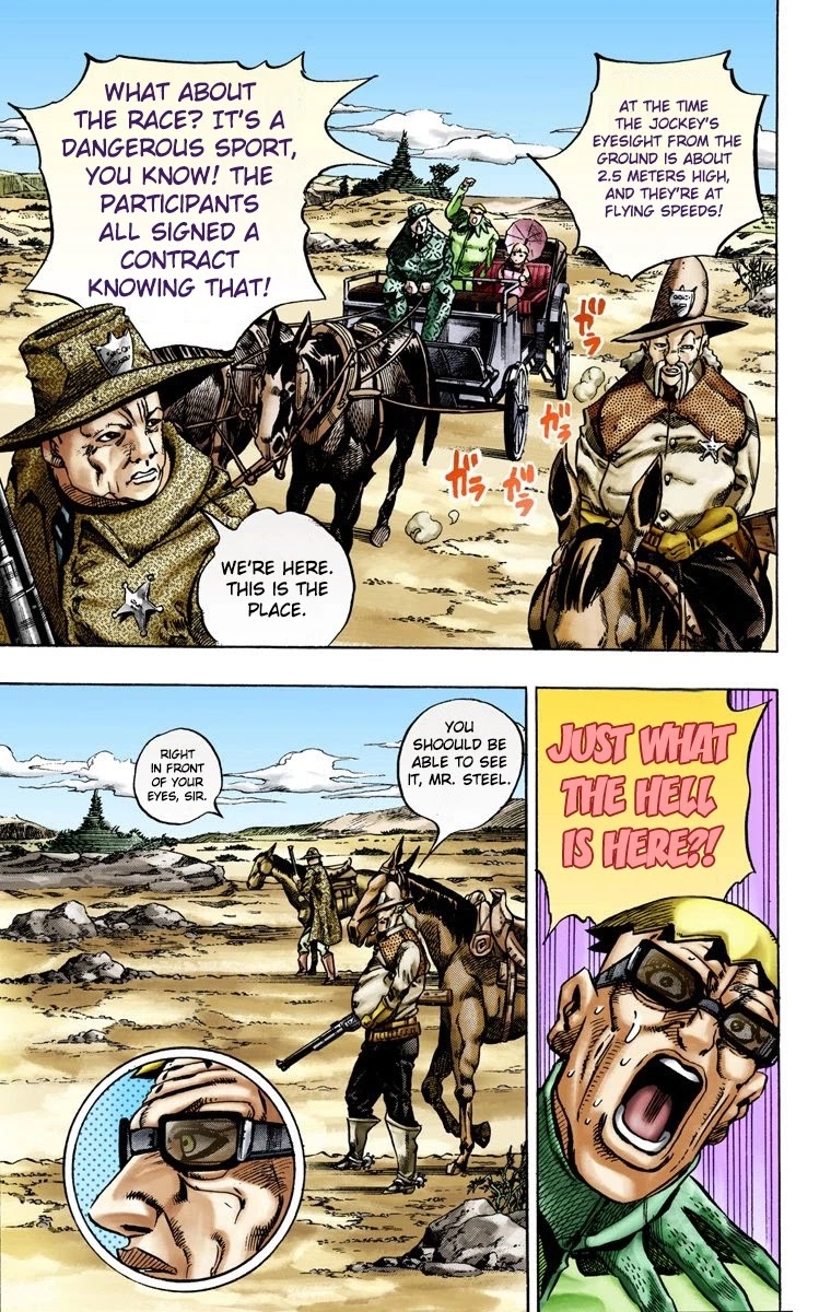 JoJo's Bizarre Adventure Part 7 - Steel Ball Run (Official Colored) chapter 12 page 29
