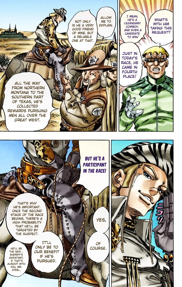 JoJo's Bizarre Adventure Part 7 - Steel Ball Run (Official Colored) chapter 13 page 7
