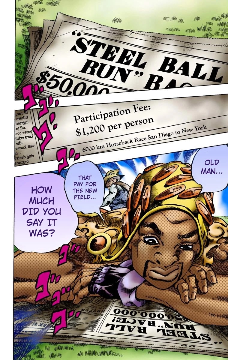 JoJo's Bizarre Adventure Part 7 - Steel Ball Run (Official Colored) chapter 2 page 8