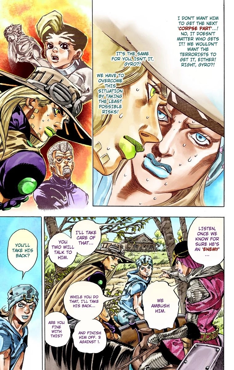 JoJo's Bizarre Adventure Part 7 - Steel Ball Run (Official Colored) chapter 34 page 13