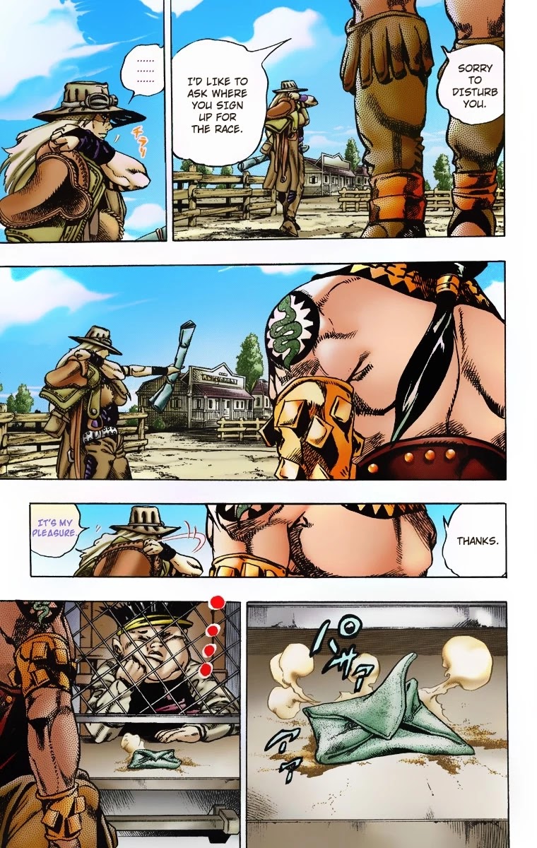 JoJo's Bizarre Adventure Part 7 - Steel Ball Run (Official Colored) chapter 4 page 13