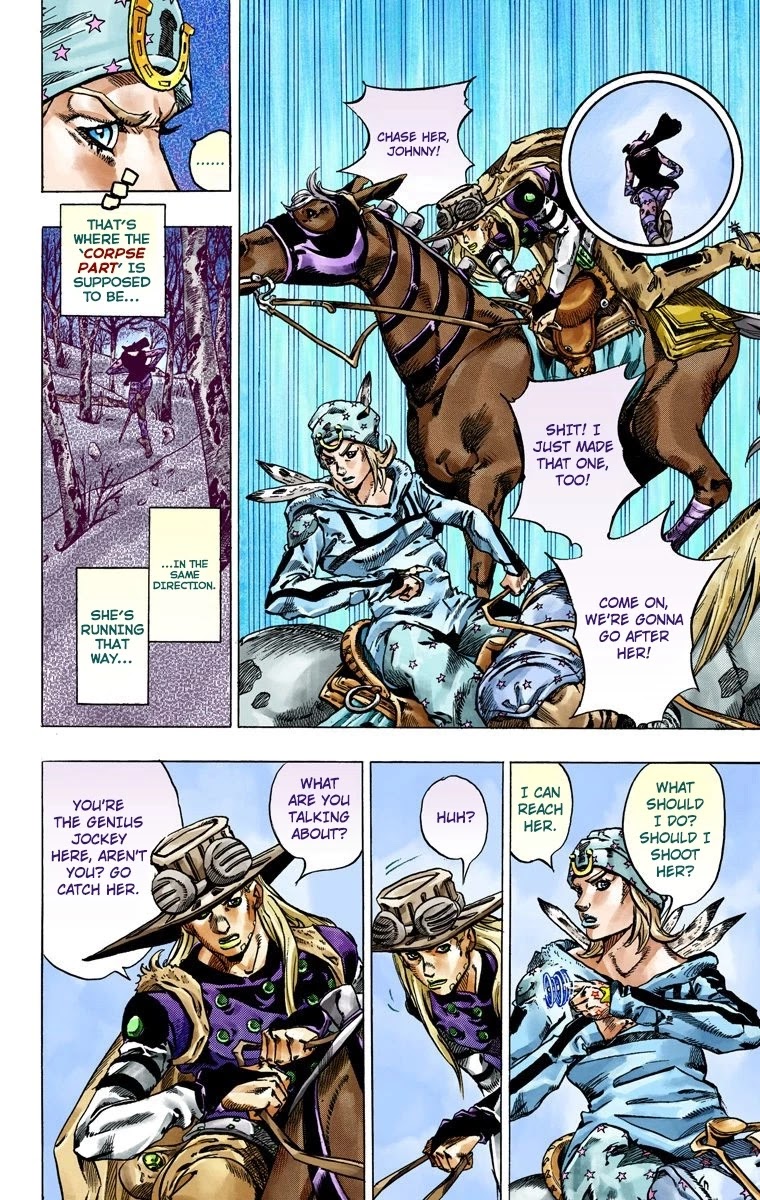 JoJo's Bizarre Adventure Part 7 - Steel Ball Run (Official Colored) chapter 45 page 22