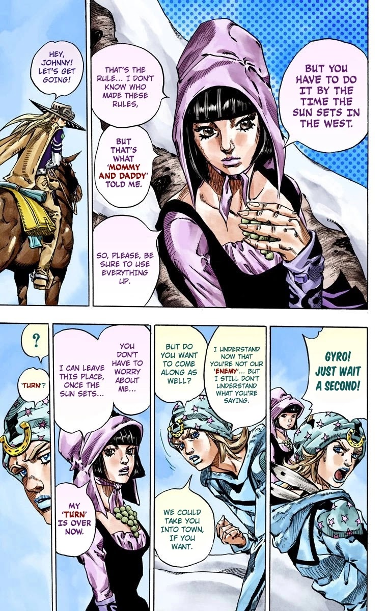 JoJo's Bizarre Adventure Part 7 - Steel Ball Run (Official Colored) chapter 45 page 54