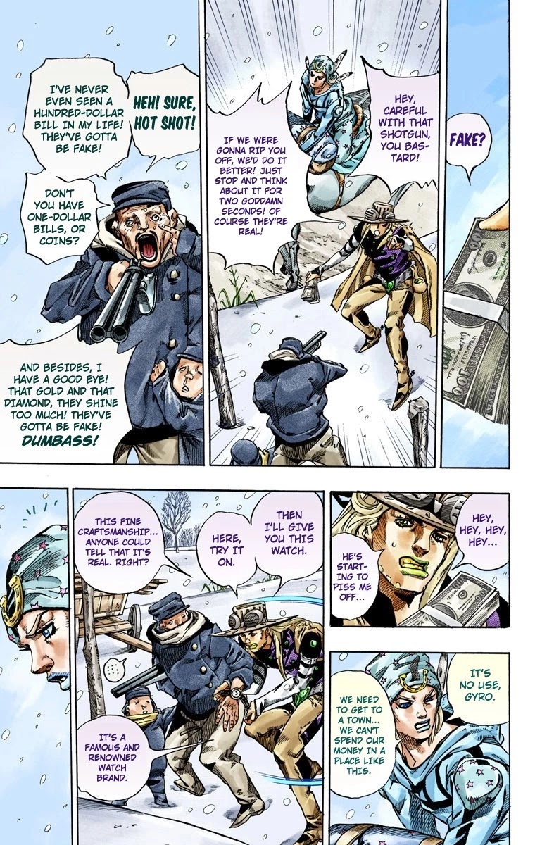 JoJo's Bizarre Adventure Part 7 - Steel Ball Run (Official Colored) chapter 46 page 8