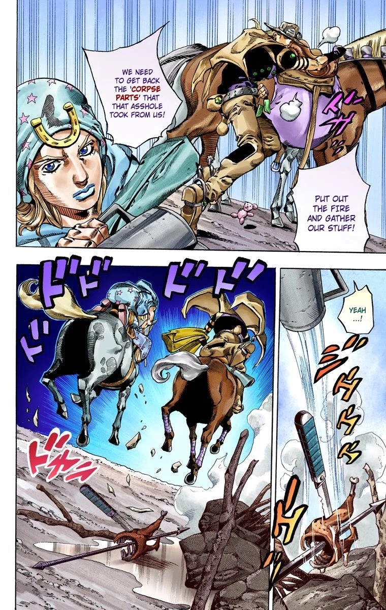 JoJo's Bizarre Adventure Part 7 - Steel Ball Run (Official Colored) chapter 56 page 12