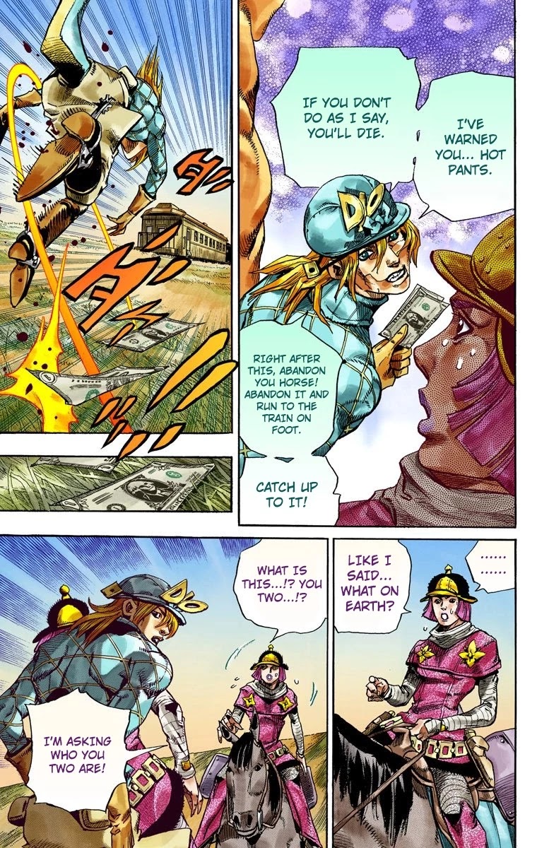 JoJo's Bizarre Adventure Part 7 - Steel Ball Run (Official Colored) chapter 74 page 28