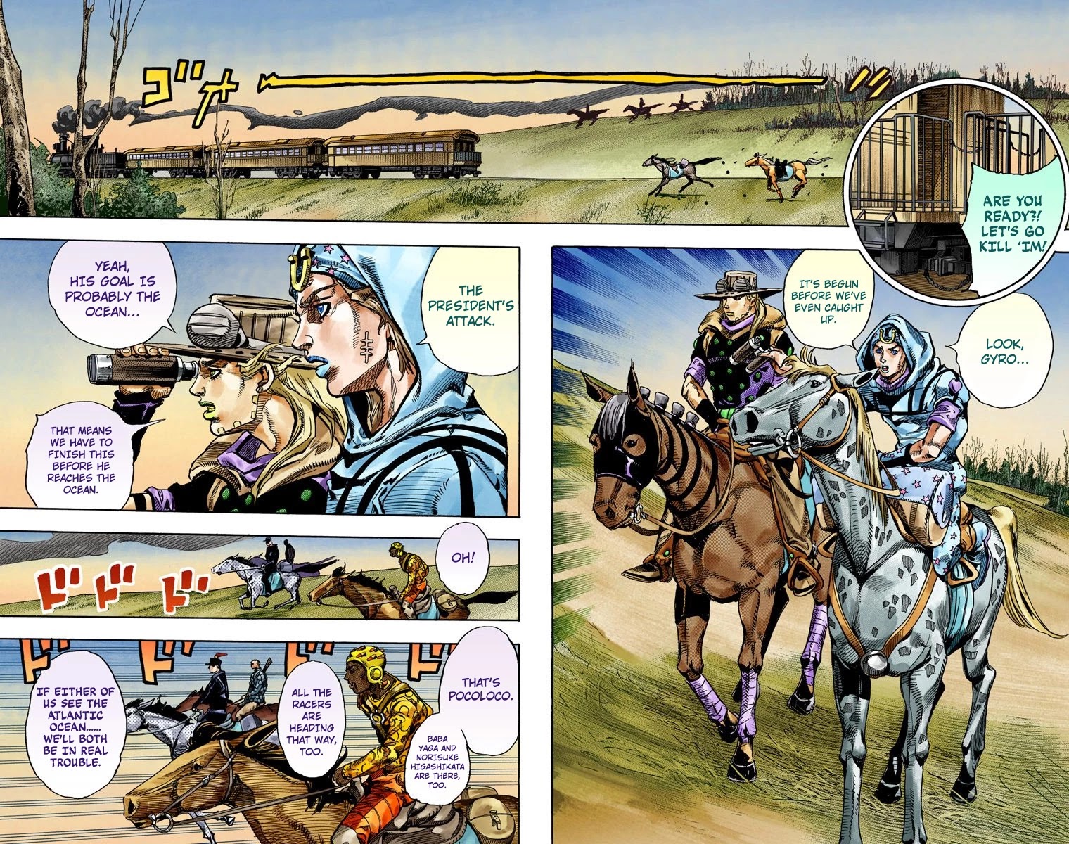 JoJo's Bizarre Adventure Part 7 - Steel Ball Run (Official Colored) chapter 74 page 47