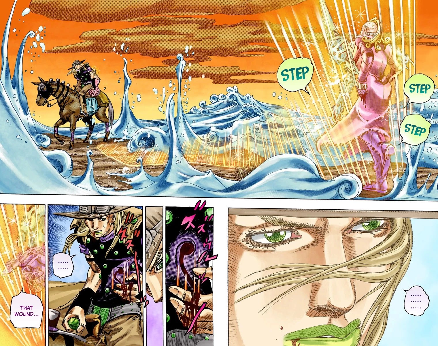 JoJo's Bizarre Adventure Part 7 - Steel Ball Run (Official Colored) chapter 84 page 6