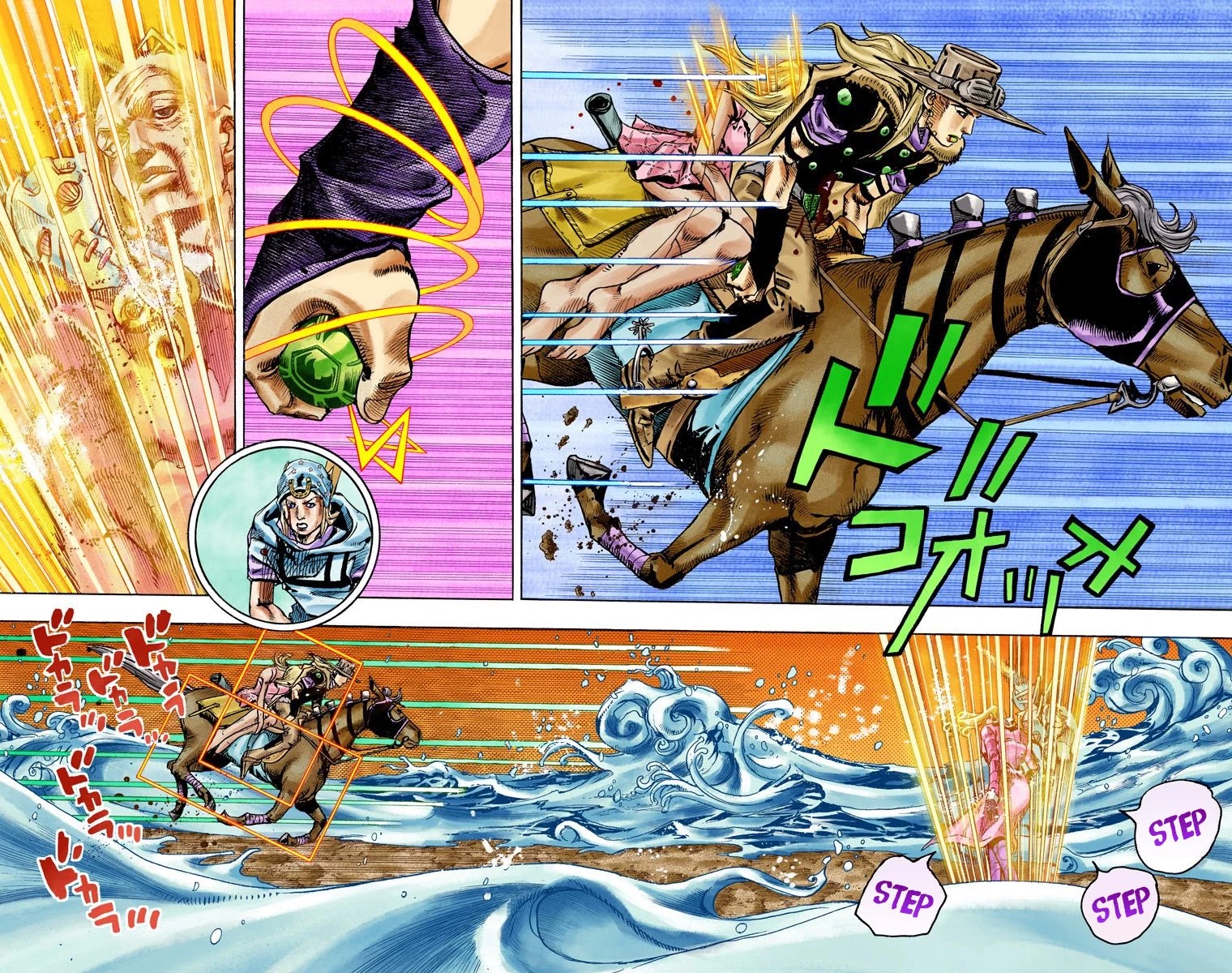 JoJo's Bizarre Adventure Part 7 - Steel Ball Run (Official Colored) chapter 84 page 9