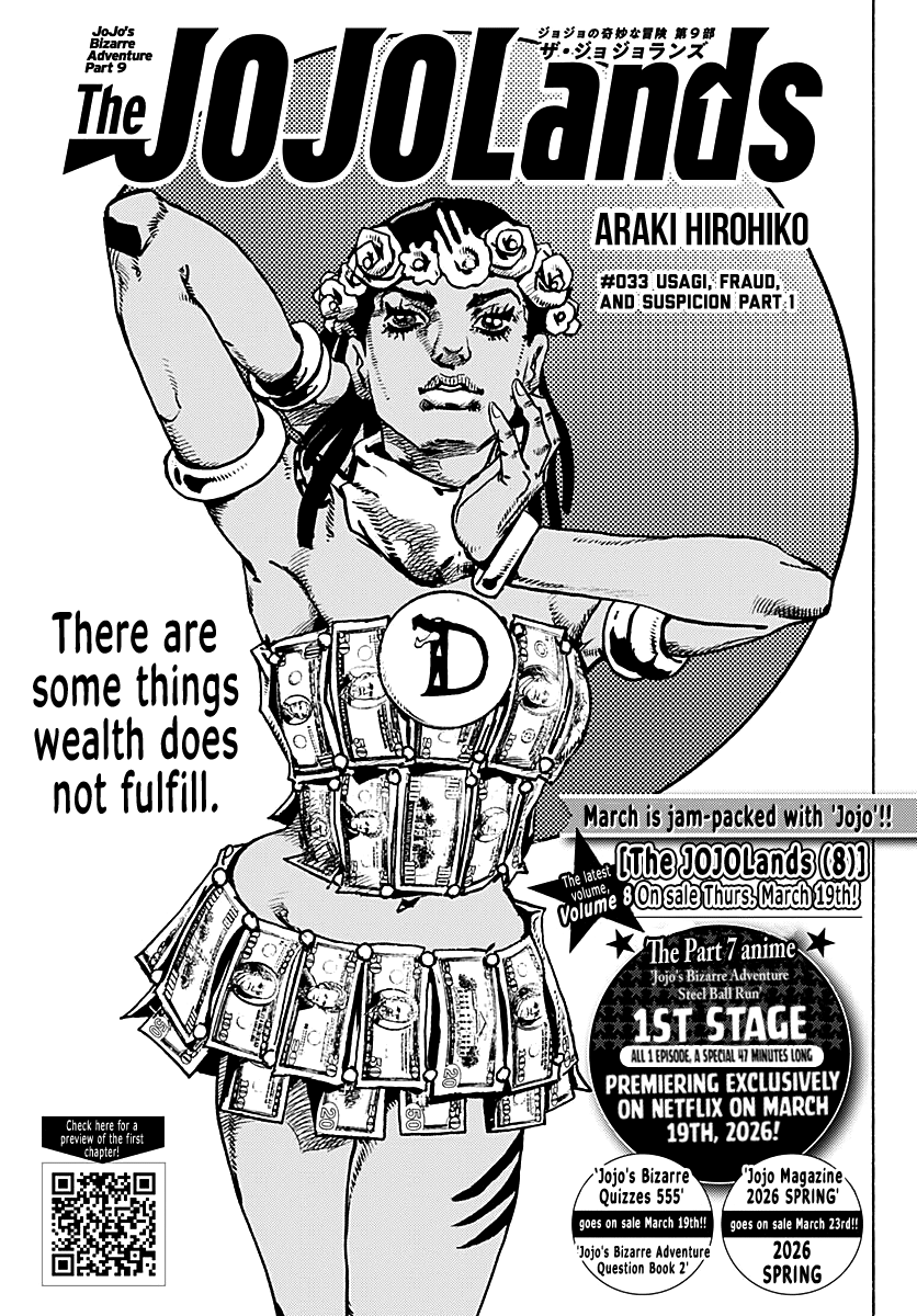 JoJo's Bizarre Adventure Part 9 - The JOJOLands chapter 33 page 1