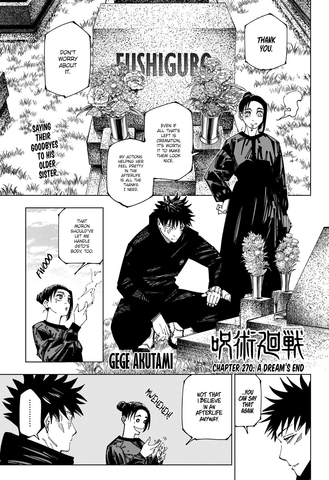 Jujutsu Kaisen chapter 270 page 1