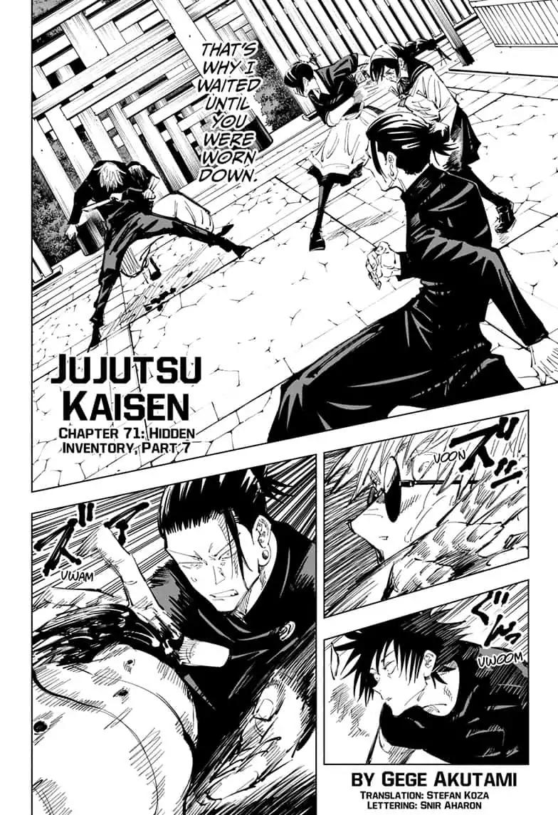 Jujutsu Kaisen chapter 71 page 1