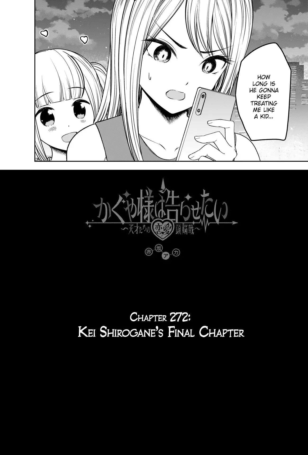 Kaguya-sama wa Kokurasetai - Tensai-tachi no Renai Zunousen chapter 272 page 1