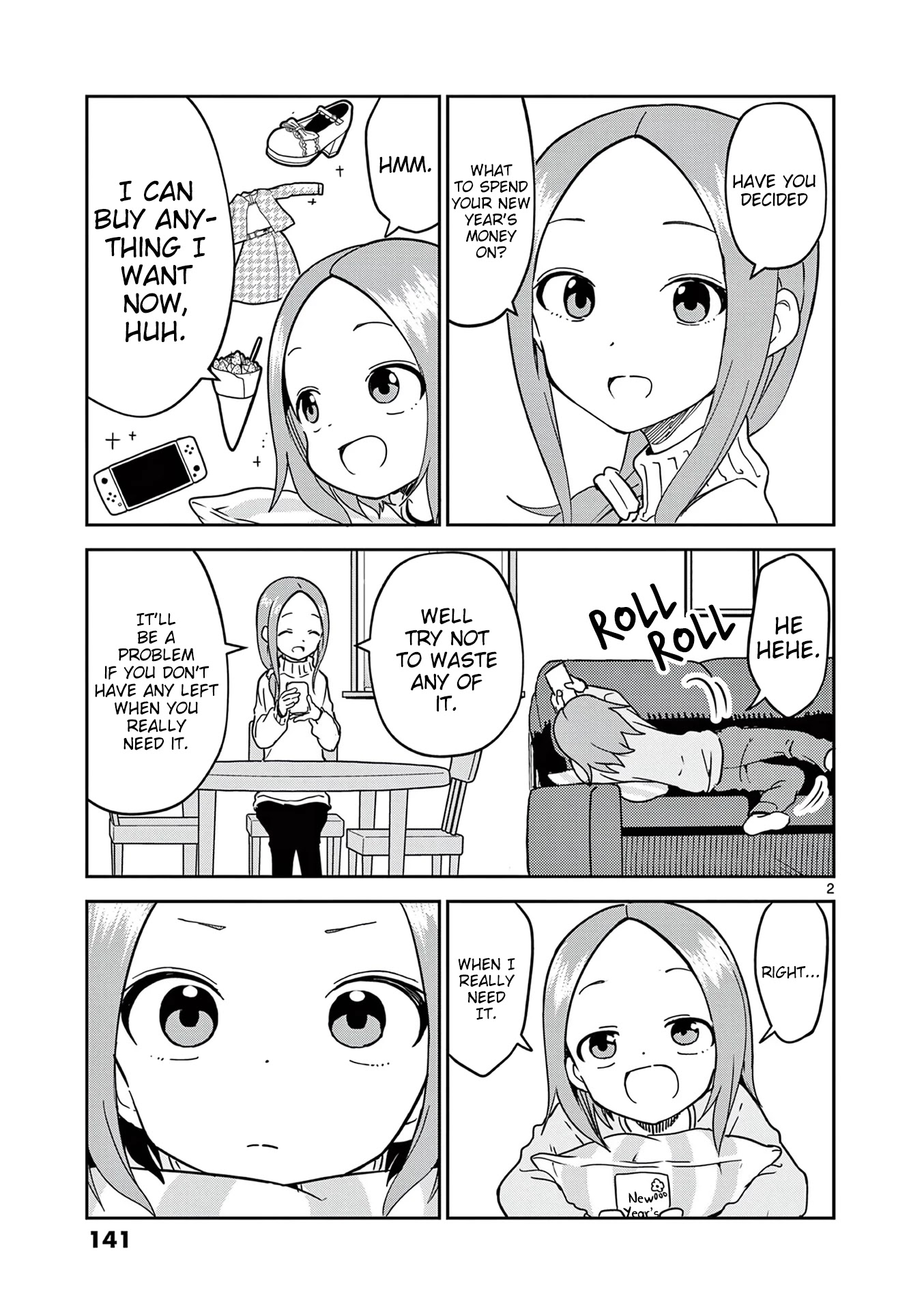 Karakai Jouzu no (Moto) Takagi-san chapter 188.5 page 2