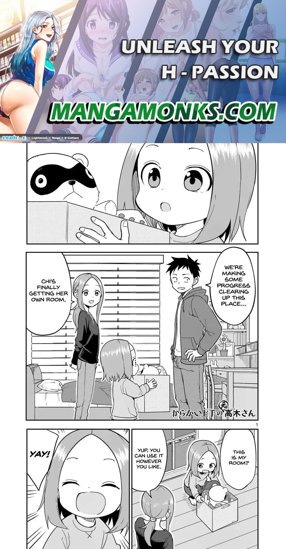 Karakai Jouzu no (Moto) Takagi-san chapter 308 page 1