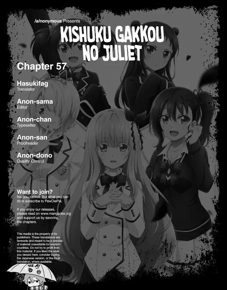 Kishuku Gakkou no Juliet chapter 57 page 1