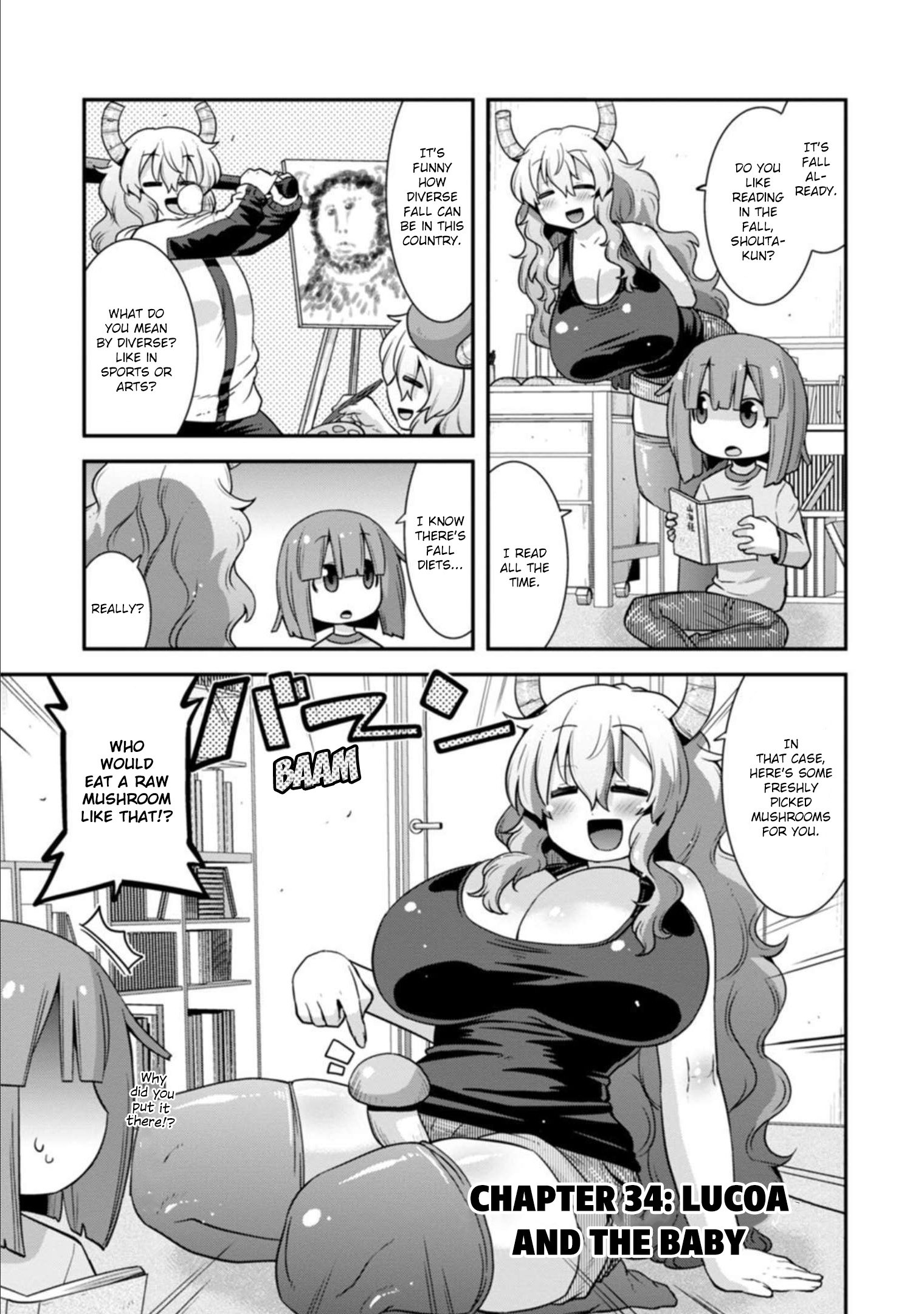 Kobayashi-san-chi no Maid Dragon: Lucoa wa Boku no xx Desu chapter 34 page 1