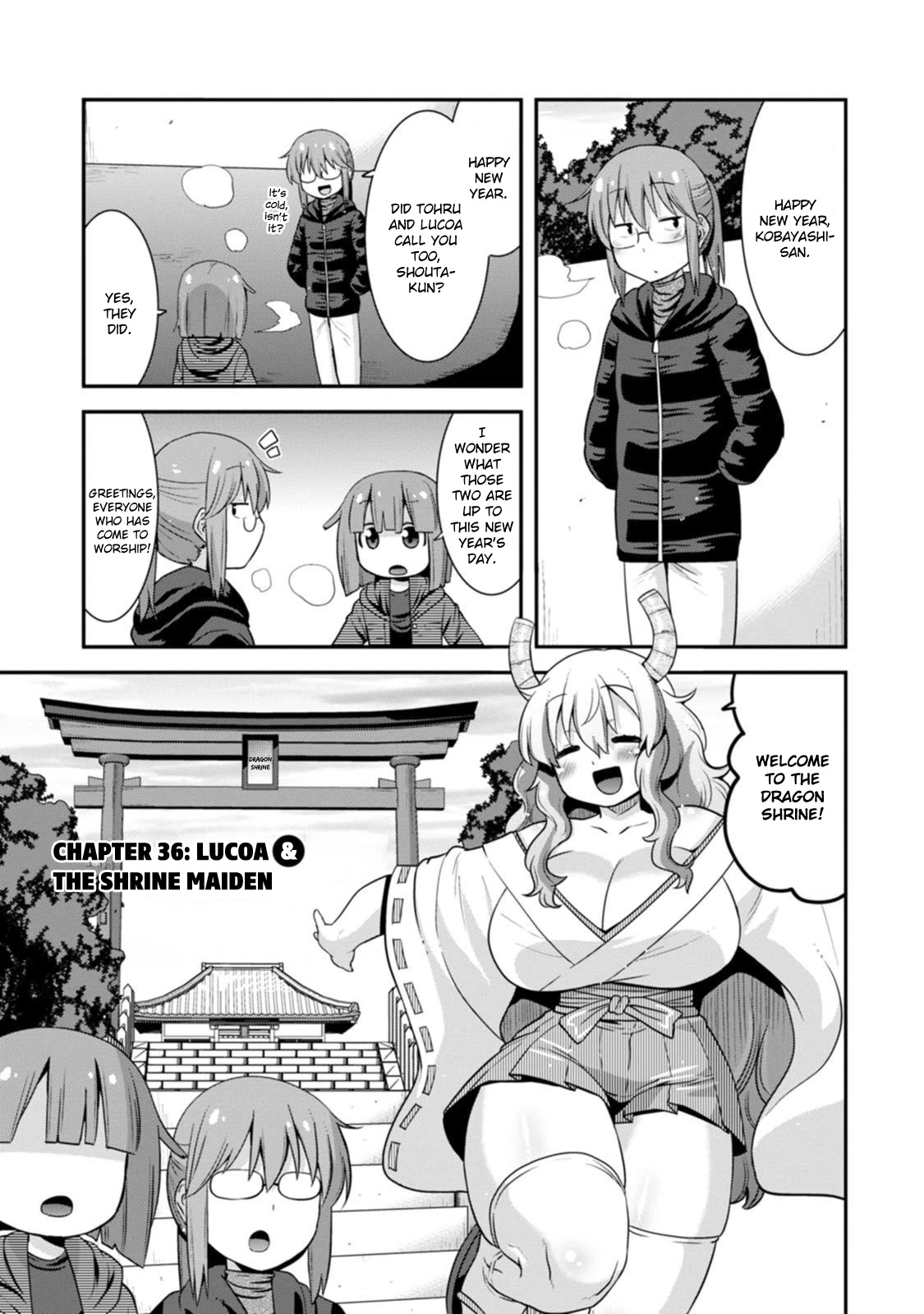 Kobayashi-san-chi no Maid Dragon: Lucoa wa Boku no xx Desu chapter 36 page 1