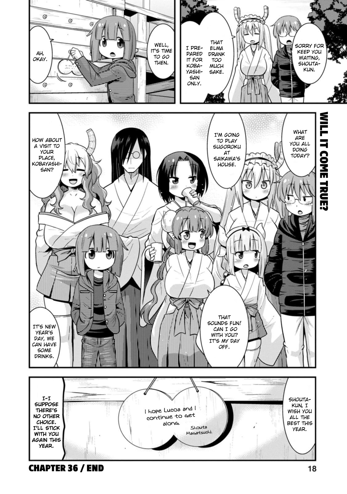 Kobayashi-san-chi no Maid Dragon: Lucoa wa Boku no xx Desu chapter 36 page 14